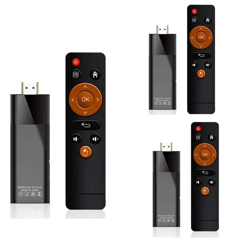 Q6 Mini TV Stick Android 10 – 1GB/8GB, H313, WiFi 2.4/5G, BT4.0, Telecomando Vocale Bluetooth, 4K