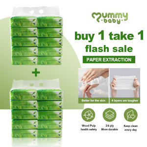 [Buy 1 Get 1 Free] Organic green tea paper towels 4 layers and 20 packets of paper towels#ct011