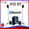 Microlab X15BT  ชุดลำโพง ระบบเสียง 5.1 Bluetooth 5.0 พร้อมช่องเสียบไมค์ คาราโอเกะ แถมขาตั้ง 2 ตัวในชุด รับประกันศูนย์. 