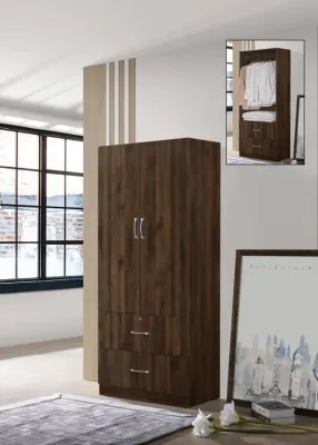 Wardrobe Cappuccino/Walnut 3Door 2 Door 1Door