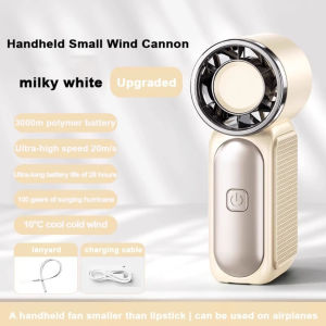 X688 Mini Fan 6000mah Portable Handheld Turbo Small Rechargable Fan 3.5 Inch High Speed Strong Fan
