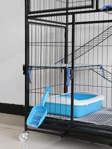Pet Cage Cat Condo Heavy Duty Square Tube Cat Cage Foldable Stainless Cat House