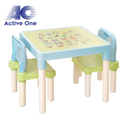 ACTIVEONE Childrens Learning Table And Chairs Set Kindergarten Tables Chairs Plastic Game Table Dinner Drawing Table - Fulfilled by ACTIVEONE