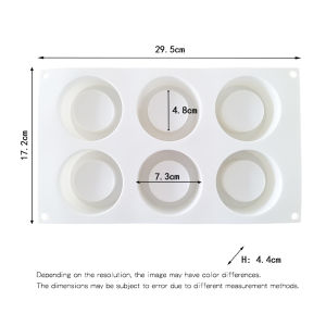 6 Gelas Cetakan Kue Silikon Entremet Pudding Mousse Cake Food Grade