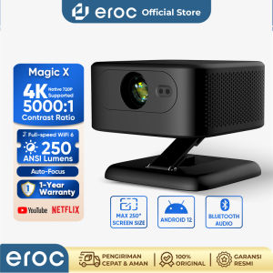 EROC Smart Proyektor LCD 415 ANSI Full HD Android 12 Dolby Audio Display Auto Focus - MAX EROC-PROJECTOR-I-MAX