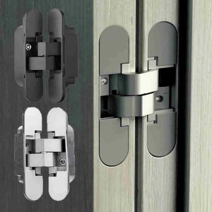 [ezrae Libun] Stainless Steel Hidden Hinges Cross Door Hinge Invisible Folding Hinges Window Accessories Furniture Supplies Hardware