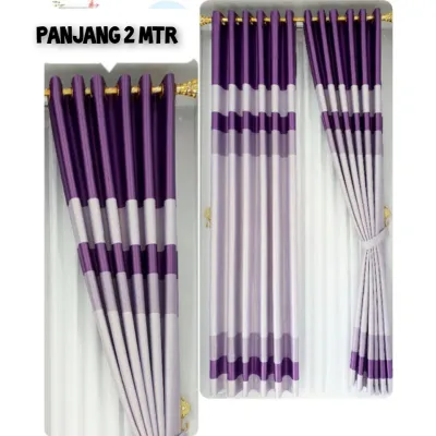 GORDEN SMOKRING BLACKOUT UNTUK JENDELA DAN PINTU GORDEN TINGGI 240CM SET RUANG TAMU MODERN