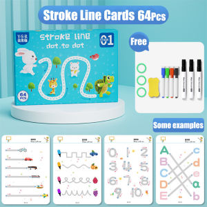64 Page Tracing Book For Kids Training Coloring Book Erasable Writing Materials For Kid Educational