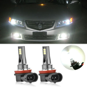 H8 H11 LED Fog Light Bulb 24W 1200LM 3030 Chipset 6500K-7500K White Light for Car Front Headlight Replacement