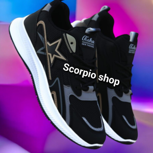 SH31R sepatu pria cowok cowo olahraga sekolah sport sneakers lari murah dewasa hitam putih