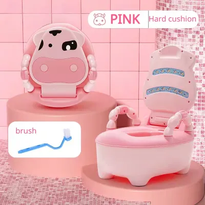 Childrens Potty Baby Toilet Seat Multifunction Portable Toilet Girls Boy Potty Training Cute Cows WC Stable Potties Seats