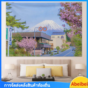 สุทธิสีแดง Ins ที่สวยงามญี่ปุ่นรักษาลมพื้นหลังห้องนอนข้างเตียงห้องตกแต่งผนังการเปลี่ยนแปลงแขวนพรม