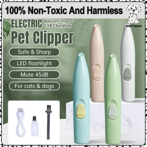 [🇵🇭 Stock&COD]Dog Cat Foot Hair Trimmer Pet Foot Shaver Pet Paw Nail Grooming Clipper Electrical Cat Cutter Shearing Machine USB Rechargeable With LED Light Face Eyes Ears Rump Paws Trimmers