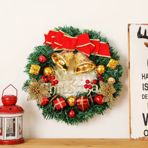 35/30cm Artificial Garland Handmade Xmas Party Home Decorations Christmas Wreath Wall