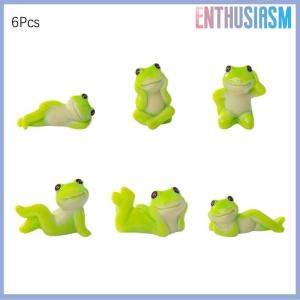 【Enthusiasm】🌟🌟【Hot Sale】🎈 5 6Pcs Cartoon Funny Frog Figurine Ornament Desktop Living Room Micro Landscape Fish Tank Aquarium Decoration Accessories