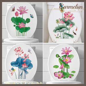 [Carmelun] สติกเกอร์ติดผนังห้องน้ำสติกเกอร์ติดผนังลายดอกไม้สำหรับห้องน้ำฝาห้องส้วมสติ๊กเกอร์มีกาวในตัวสำหรับตกแต่งบ้าน
