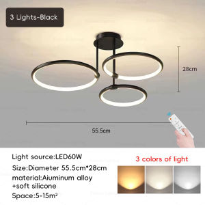 Dining Room Chandelier Modern Bedroom Lamp Decorative Light Round Table Bar high ceiling light 28