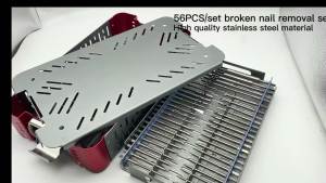 KITA 56pcs/set Orthopedics instrument broken screw extractor Screw Broken Removal Instruments kit Stainless steel
