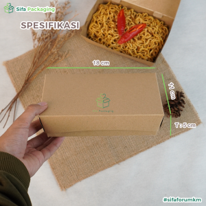 Lunch Box Paper Kraft Coklat Laminasi Ukuran M Ekonomis M L Dus Nasi Kotak Takeaway isi 50 pcs