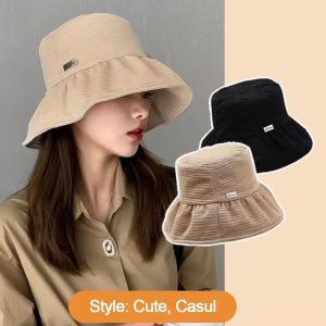 CALLIVEN ระบายอากาศได้ระบายอากาศ หมวกปีกกว้างกันแดด พับเก็บได้ ผ้าคอตตอน หมวกฟิชเมน น้ำหนักเบามาก ป้องกันรังสียูวี หมวกบักเก็ตสีทึบ ผู้หญิงผู้ชาย