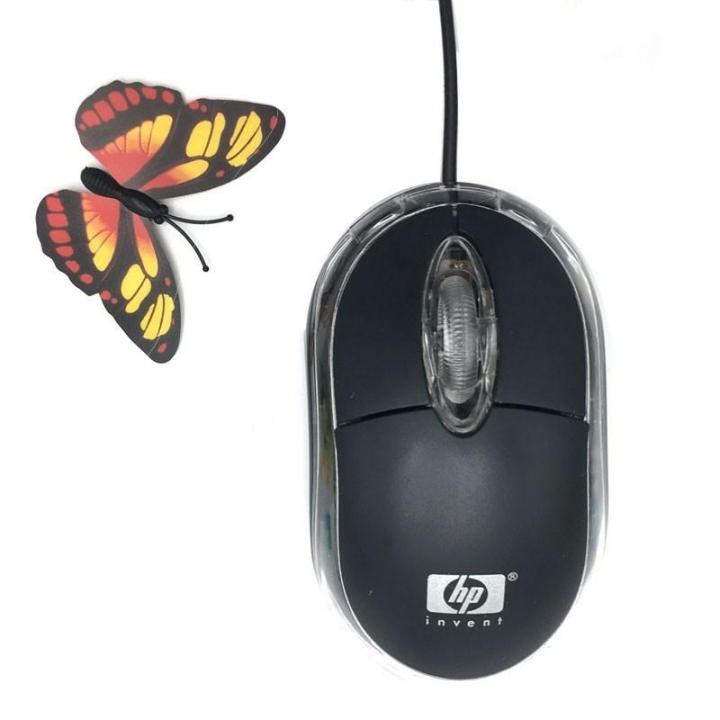 HP INVENT USB Mini Mouse Black Optical Wheel Basic Mouse Laptop ...