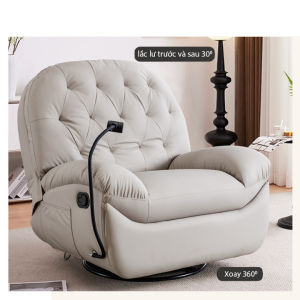 Ghế sofa đơn thư giãn xoay 360 độ cao cấp ngả cơ Omega Smart chất liệu da cao cấp bông cực mềm như nằm trên mây cảm nhận thỏa mái M207