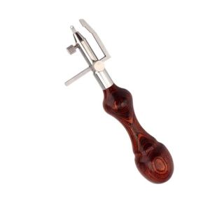 btnx DIY Leather Crafts Scrapers and Wooden Handles - Leather Hollow Grooved Tool Kit T6H1N