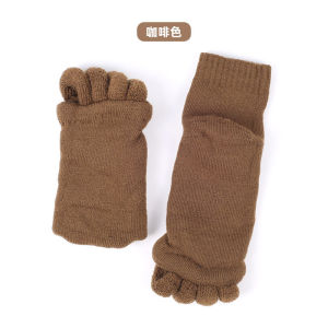 INEOO ถุงเท้า5นิ้วสำหรับผู้หญิง1คู่ถุงเท้าข้อเท้าแบบสั้นกันลื่นแนวสปอร์ตทำจากผ้าฝ้ายถุงเท้าตาข่ายนิ้วเท้า