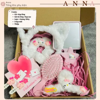 Combo set quà tặng Hello Kitty sinh nhật cho bé người yêu bạn bè hộp quà tặng bạn gái người yêu siêu dễ thương Anna