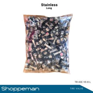 WHOLESALE 100PCS UNIVERSAL CAR TIRE VALVE PITO STAINLESS LONG TYPE VS-8-L TR-43E