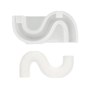 แม่พิมพ์ซิลิโคนพรีเมี่ยมรูปทรงโค้ง S และ M อุปกรณ์งานฝีมือ DIY เกรดอบขนมใช้ใหม่ได้สำหรับงานหัตถกรรม