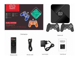 TV box + GAME BOX G5 2in1 4K HD Game Console 30000 Reitro Clreimurtssic Game TV Box + Dual