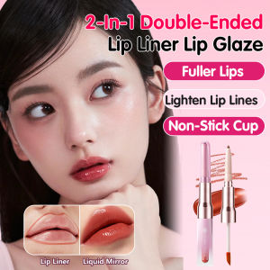 Dualended Lip Liner Multipurpose Outlining Lip Shape Lip Liner Mirror Lip Gloss 2in1 Lip Liner