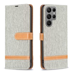 Case For Samsung Galaxy S24 S23 S22 S21 Plus / S24 S23 S22 S21 Ultra / S21 S20 S23 FE Magnetic Denim Leather Wallet Card Slot Flip Cover Casing