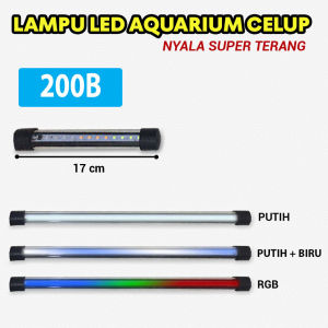Lampu Aquarium Akuarium Aquascape LED Celup 20cm 30cm 40cm Warna Warni RGB