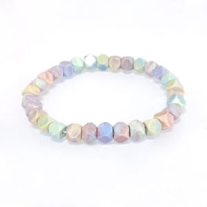Thousand Crystals and Ten Thousand Beads Natural Alashan Rainbow Stone Bracelet for Women Macaron Color Couples Bracelet Macaron Crystal 2026
