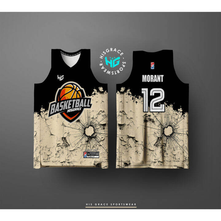 134 HG BLACK BROWN BASKETBALL CONCEPT JERSEY FULL SUBLIMATION ...