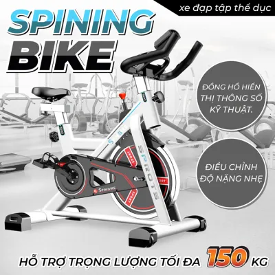 NEW - BG Xe đạp tập thể dục cao cấp Model mới S500 2 màu lựa chọn có đồng hồ hiển thị