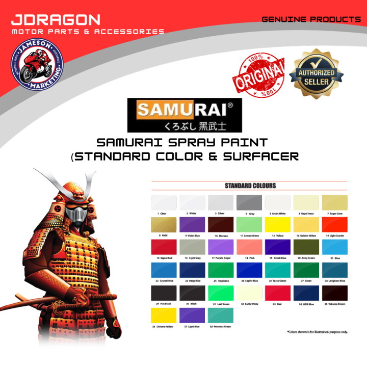 Original Samurai Paint Standard Colors Surfacer Ml Lazada Ph