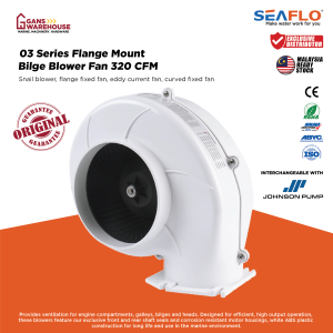 SEAFLO 03 Series Flange Mount Bilge Blower Fan 320 CFM 12v/24v