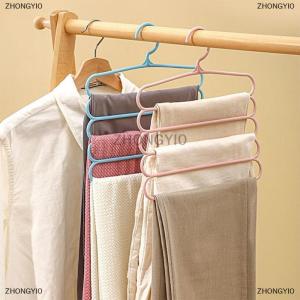 [COD] ZHONGYI0 Quần áo treo quần móc chủ sở hữu lưu trữ tủ quần áo tổ chức 5 lớp quần khăn khăn kệ lưu trữ tổ chức