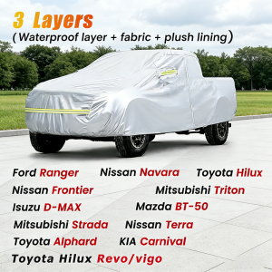 CAR CLUB 2026 New 3-Layer Car Cover Hilux Revo Vigo D-MAX Ranger Triton Navara UV-Proof Waterproof