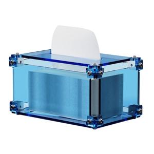 Rectangular Tissue Box Cover Napkin Dispenser Decorative Transparent Acrylic Paper Towel Holder for Home and Office