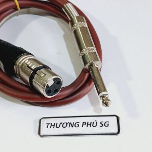 Dây Micro Karaoke dài 1m / Chuẩn 6 ly Mono ra Canon Cái 1m (Dây micro Karaoke)