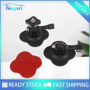 NG Motor✨ COD ✨ Car 3 4ชิ้นอุปกรณ์กล้องกีฬาทั่วไปติดหมวกกันน็อคยืดหยุ่นสำหรับ GoPro 13 12 11 10 9 Insta360 X4 X5 Ace Pro ฐานกาวแบนโค้ง