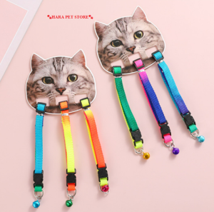 Bộ 3 vòng cổ cho Mèo và Chó nhỏ 7 sắc cầu vồng (mẫu mới) - Hara Pet Store