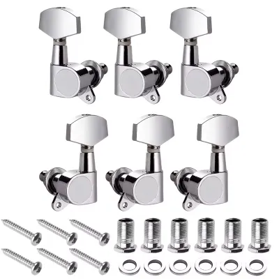 6pcs Sealed Guitar String Pegs Locking Tuners 3L3R Tuning Pegs String Tuners Acoustic Guitar Tuner Machine Heads Knobs
