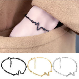 C.three. Simple Adjustable Chain Bracelet Model Electrocardiogram For Men / Women / Couples C3