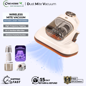ONE HOME Dust Mite Vacuum Cleaner Bed Vacuum Cleaner for Mites with UV Light Cordless Mite Removal Powerful Mattress Sofa and Bedding Cleaner for Home Anti-Allergy Cleaning