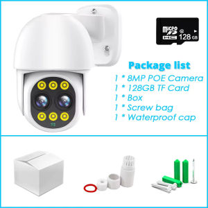 OVERSCAM Dual Lens 4K Rotating Surveillance Camera 8MP 8X Zoom + Two-Way Intercom｜POE Power Supply｜Outdoor Waterproof Shop Factory Security